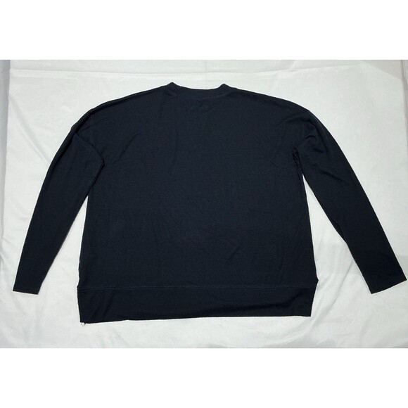 Lucky Brand Sweater Womens Medium Navy Blue Lightweight Casual Preppy - Picture 4 of 9